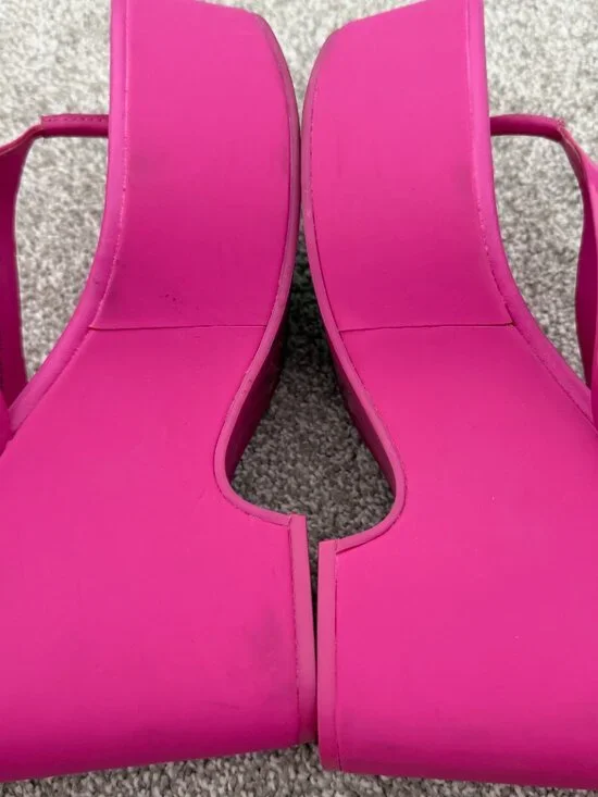 Jessica Simpson Pink Platform Thong Sandals Chunky Y2K Style Size 8 - Picture 9 of 9